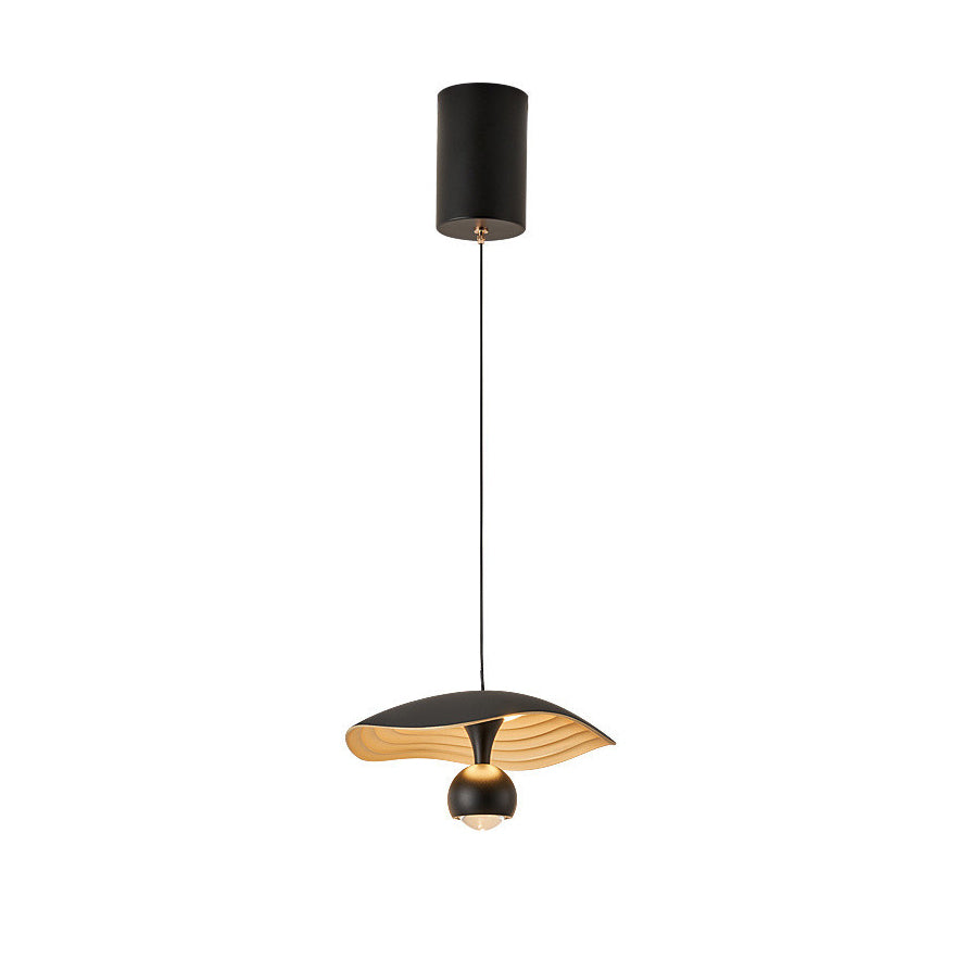 Contemporary Nordic Liftable Dome UFO Aluminum Acrylic LED Pendant Light For Bedroom