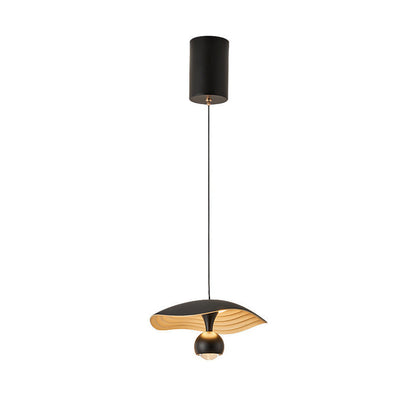 Contemporary Nordic Liftable Dome UFO Aluminum Acrylic LED Pendant Light For Bedroom