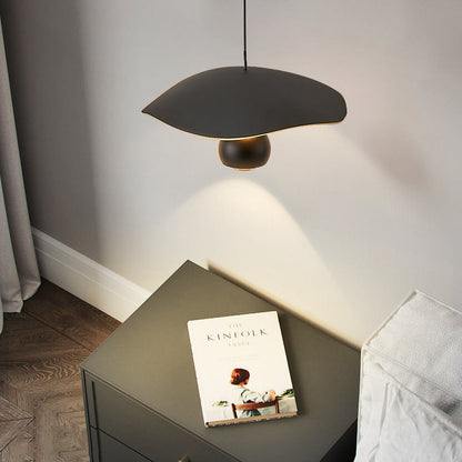 Contemporary Nordic Liftable Dome UFO Aluminum Acrylic LED Pendant Light For Bedroom