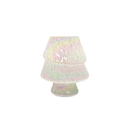 Contemporary Creative Colorful Christmas Tree Glass USB LED Table Lamp For Bedroom