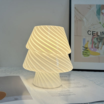 Contemporary Creative Colorful Christmas Tree Glass USB LED Table Lamp For Bedroom