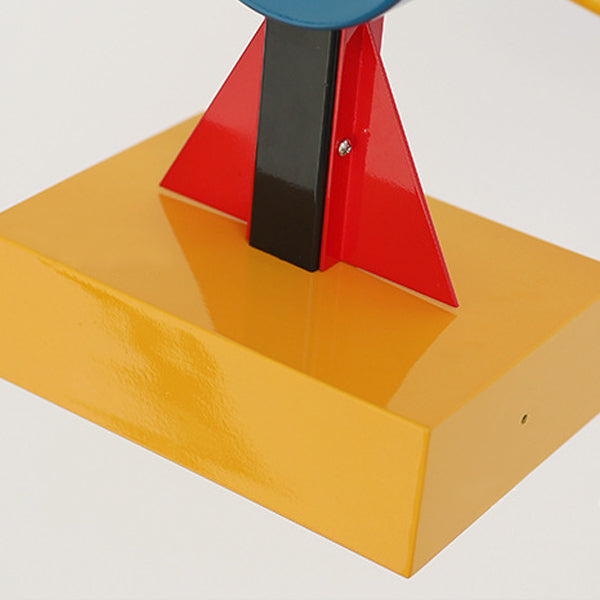 Contemporary Creative Adjustable Head Colorful Geometric Building Blocks Iron PVC LED Table Lamp For Bedroom
