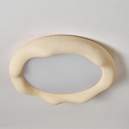 Contemporary Nordic Cloud Shape Iron Fiberglass Acrylic LED Flush Mount Ceiling Light For Bedroom