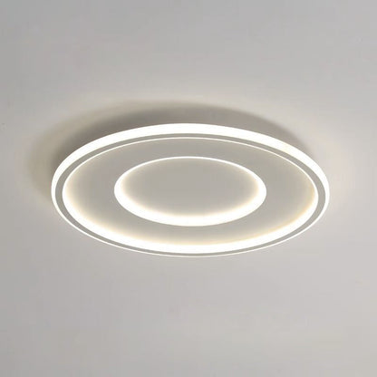 Modern Minimalist Round Acrylic Iron LED Flush Mount Ceiling Light For Bedroom