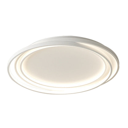 Modern Minimalist Circles Ring Silicone Iron LED Flush Mount Ceiling Light For Bedroom