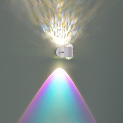 مصباح حائط بتصميم أسطواني عصري بسيط على شكل شروق الشمس وغروب الشمس مزود بمنفذ USB LED للممر 