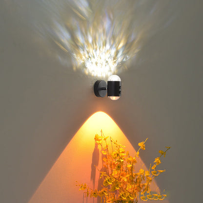 مصباح حائط بتصميم أسطواني عصري بسيط على شكل شروق الشمس وغروب الشمس مزود بمنفذ USB LED للممر 