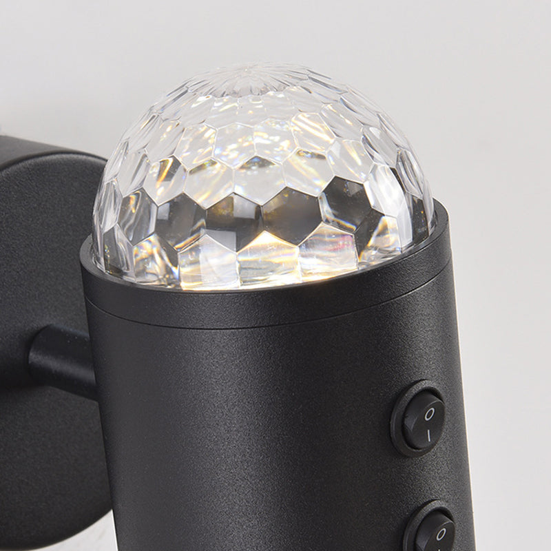 مصباح حائط بتصميم أسطواني عصري بسيط على شكل شروق الشمس وغروب الشمس مزود بمنفذ USB LED للممر 