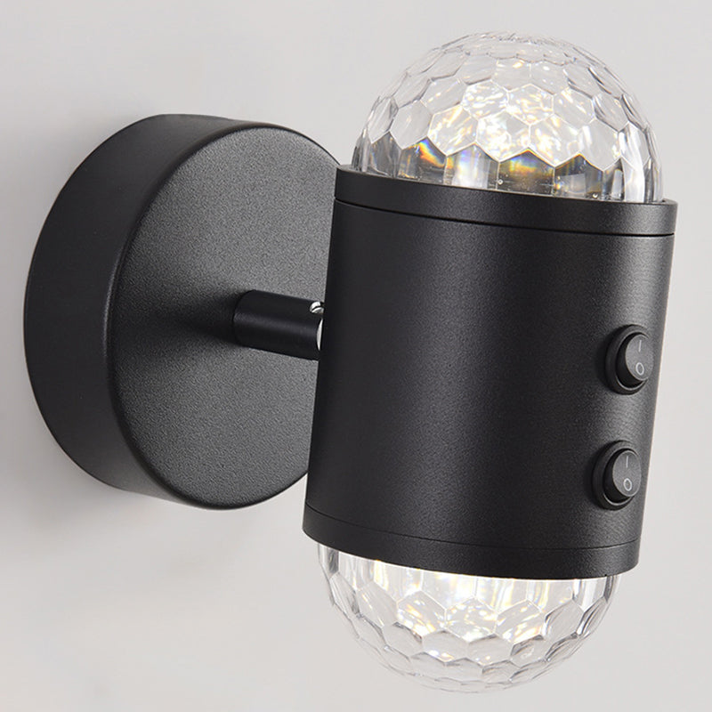 مصباح حائط بتصميم أسطواني عصري بسيط على شكل شروق الشمس وغروب الشمس مزود بمنفذ USB LED للممر 