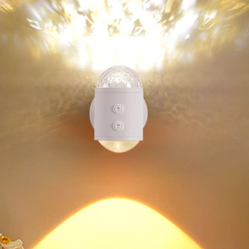 مصباح حائط بتصميم أسطواني عصري بسيط على شكل شروق الشمس وغروب الشمس مزود بمنفذ USB LED للممر 