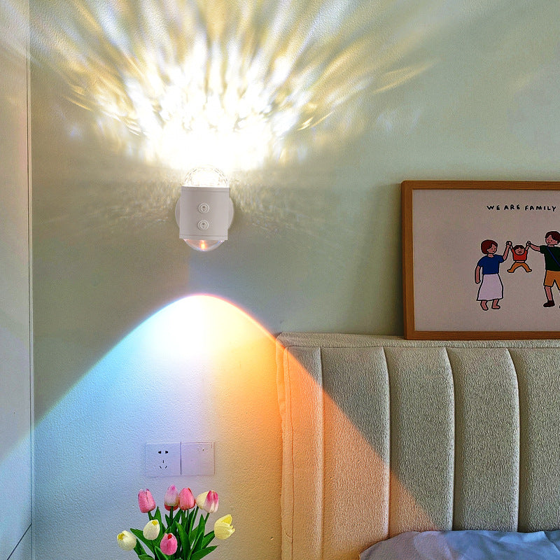 مصباح حائط بتصميم أسطواني عصري بسيط على شكل شروق الشمس وغروب الشمس مزود بمنفذ USB LED للممر 