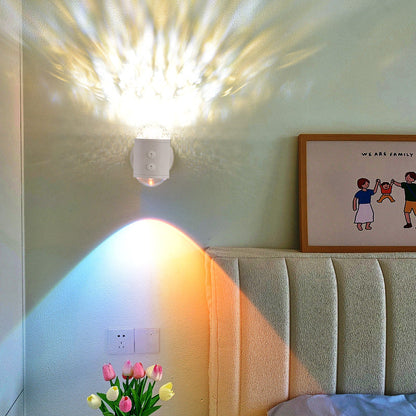مصباح حائط بتصميم أسطواني عصري بسيط على شكل شروق الشمس وغروب الشمس مزود بمنفذ USB LED للممر 