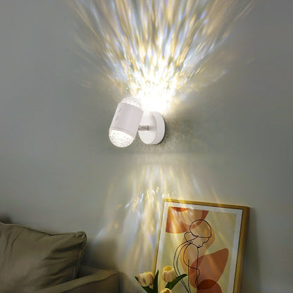 مصباح حائط بتصميم أسطواني عصري بسيط على شكل شروق الشمس وغروب الشمس مزود بمنفذ USB LED للممر 