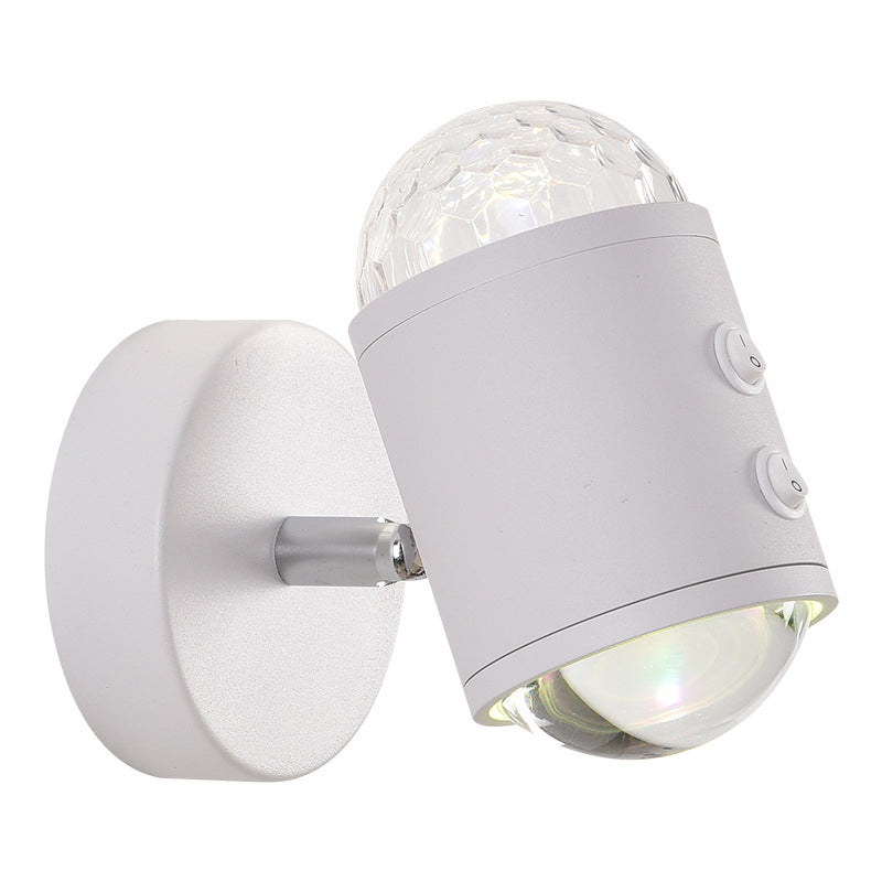 مصباح حائط بتصميم أسطواني عصري بسيط على شكل شروق الشمس وغروب الشمس مزود بمنفذ USB LED للممر 