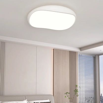 Contemporary Nordic Iron Acrylic Irregular Round LED Flush Mount Ceiling Light For Bedroom