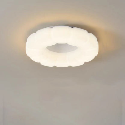 Contemporary Nordic Cloud Shape Iron PE LED Flush Mount Ceiling Light For Bedroom