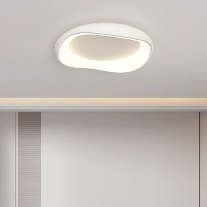 Modern Simplicity Irregular Round Iron Acrylic LED Flush Mount Ceiling Light For Bedroom