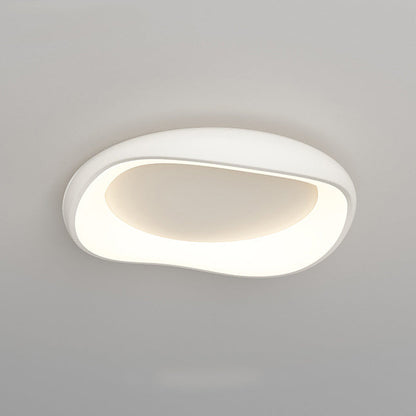 Modern Simplicity Irregular Round Iron Acrylic LED Flush Mount Ceiling Light For Bedroom