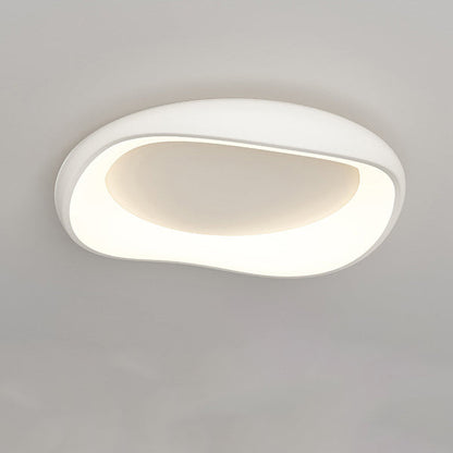 Modern Simplicity Irregular Round Iron Acrylic LED Flush Mount Ceiling Light For Bedroom
