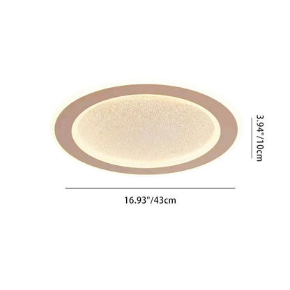 Modern Minimalist Round Iron Aluminum Acrylic LED Flush Mount Ceiling Light For Living Room