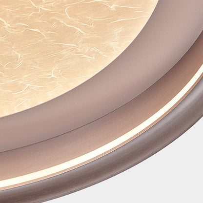 Modern Luxury Double Round Ring Aluminum Acrylic LED Flush Mount Ceiling Light For Bedroom