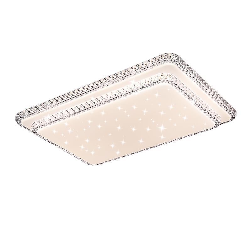 Contemporary Simplicity Iron Acrylic Round Square Rectangular Double Ring LED Spotlight Flush Mount Ceiling Light For Living Room