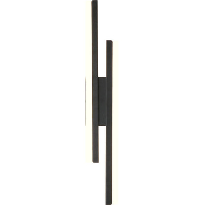 Contemporary Nordic Iron Aluminum Acrylic Asymmetrical Double Line LED Wall Sconce Lamp For Living Room