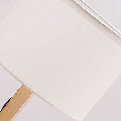 Contemporary Creative Transformable Robot Wood Fabric 1-Light Table Lamp For Study