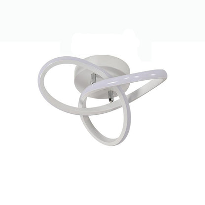 Contemporary Creative Floral Shape Iron PVC LED Semi-Flush Mount Ceiling Light For Hallway