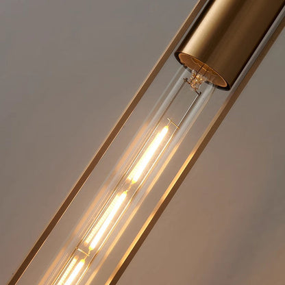 Modern Luxury Brass Crystal Column 1-Light Wall Sconce Lamp For Bedroom