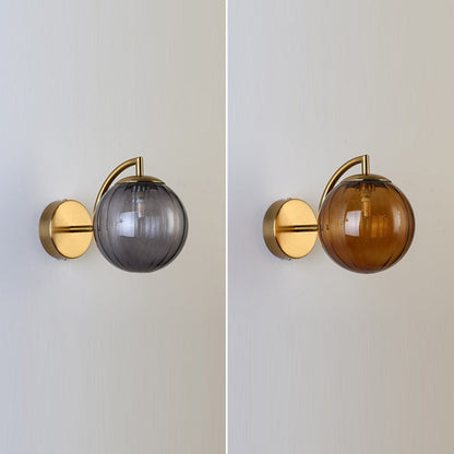 Contemporary Nordic Macaron Cone Cup Shape Glass Ball Iron Aluminum 1-Light Wall Sconce Lamp For Living Room