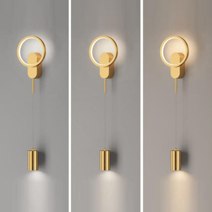 リビングルームに最適な、現代的な北欧風の鉄製シリンダー型LEDウォールスコンスランプ