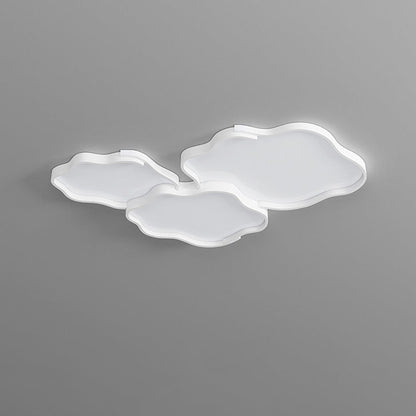 Contemporary Nordic Iron Acrylic Square Cloud Shade LED Flush Mount Ceiling Light For Living Room