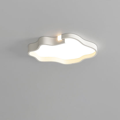 Contemporary Nordic Iron Acrylic Square Cloud Shade LED Flush Mount Ceiling Light For Living Room