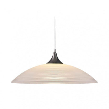 Modern Luxury Ribbed Dome Hardware Glass 1-Light Pendant Light For Bedroom
