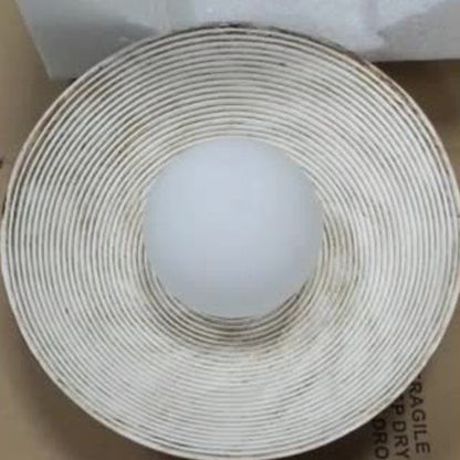 Traditional Japanese Resin Glass Round Annual Ring 1-Light Wall Sconce Lamp For Living Room