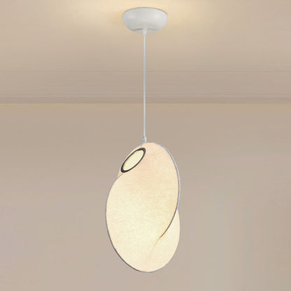 Contemporary Creative Round Ball Lanterns Iron Imitation Silk 1/3-Light Pendant Light For Living Room