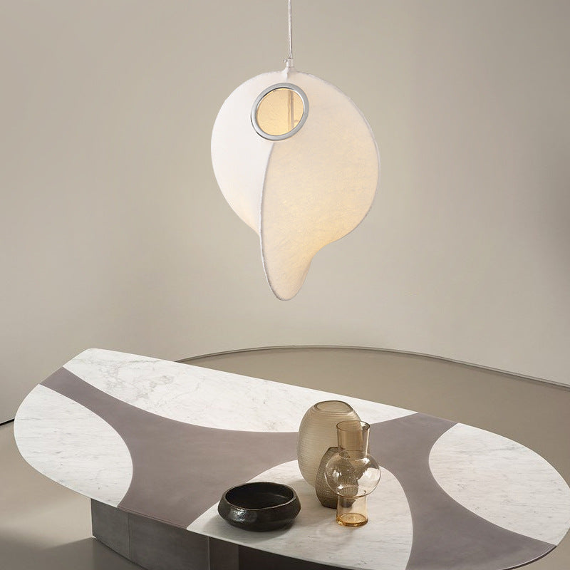 Contemporary Creative Round Ball Lanterns Iron Imitation Silk 1/3-Light Pendant Light For Living Room