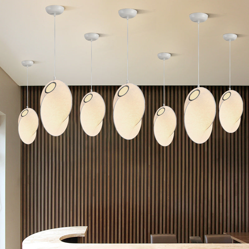 Contemporary Creative Round Ball Lanterns Iron Imitation Silk 1/3-Light Pendant Light For Living Room