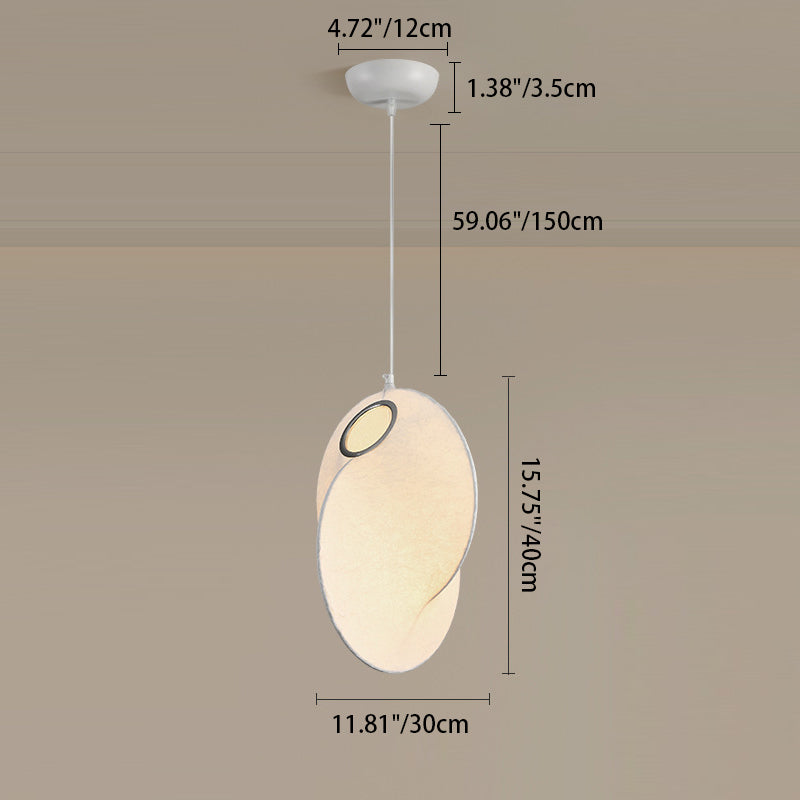 Contemporary Creative Round Ball Lanterns Iron Imitation Silk 1/3-Light Pendant Light For Living Room