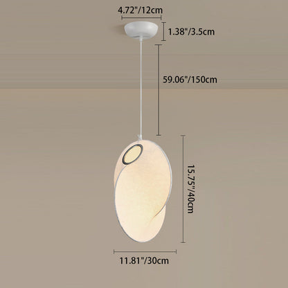 Contemporary Creative Round Ball Lanterns Iron Imitation Silk 1/3-Light Pendant Light For Living Room