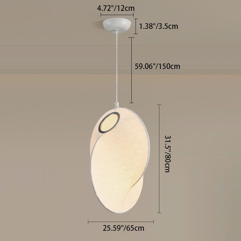 Contemporary Creative Round Ball Lanterns Iron Imitation Silk 1/3-Light Pendant Light For Living Room