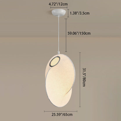 Contemporary Creative Round Ball Lanterns Iron Imitation Silk 1/3-Light Pendant Light For Living Room