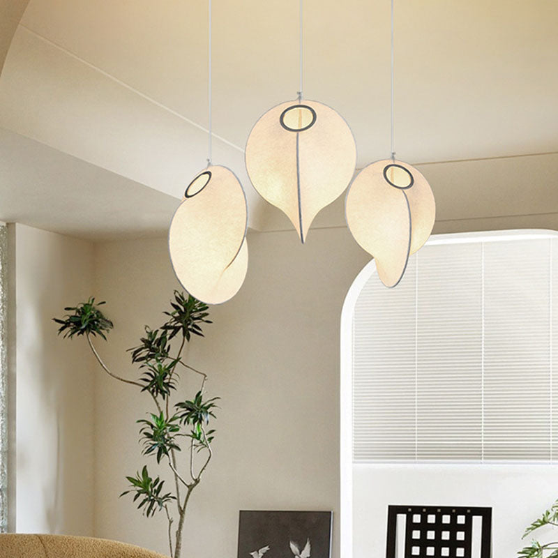 Contemporary Creative Round Ball Lanterns Iron Imitation Silk 1/3-Light Pendant Light For Living Room