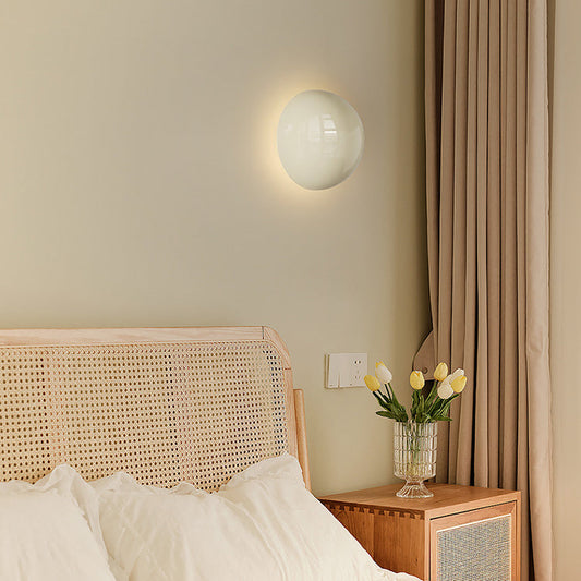 Modern Minimalist Iron Round Ambiance LED Wall Sconce Lamp For Living Room