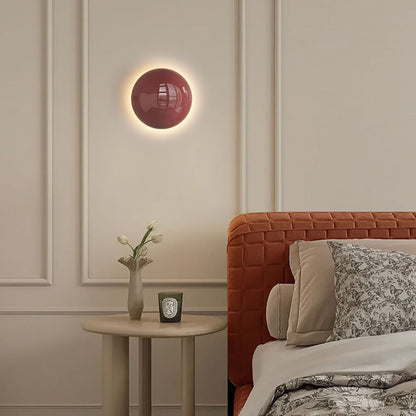 Modern Minimalist Iron Round Ambiance LED Wall Sconce Lamp For Living Room