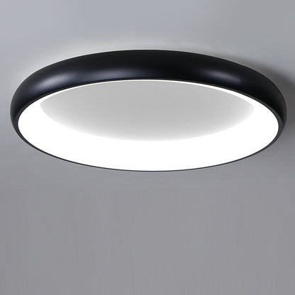 Modern Minimalist Round Aluminum Acrylic Shade LED Flush Mount Ceiling Light For Bedroom