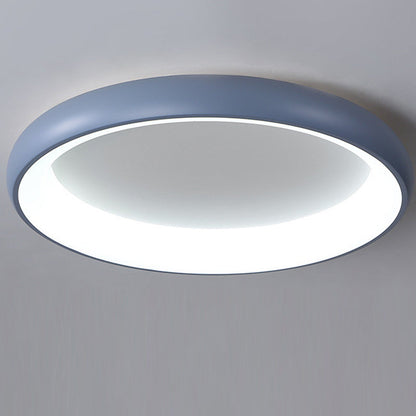 Modern Minimalist Round Aluminum Acrylic Shade LED Flush Mount Ceiling Light For Bedroom