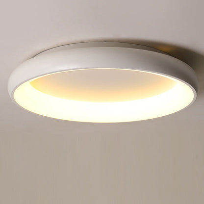 Modern Minimalist Round Aluminum Acrylic Shade LED Flush Mount Ceiling Light For Bedroom