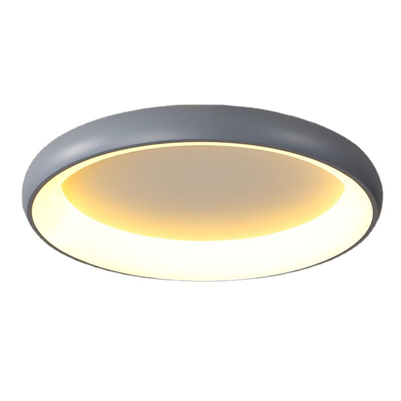 Modern Minimalist Round Aluminum Acrylic Shade LED Flush Mount Ceiling Light For Bedroom